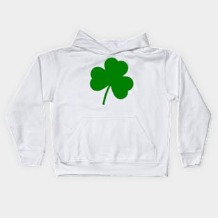 St. Patrick's Day green Irish clover  leaf Kids Hoodie